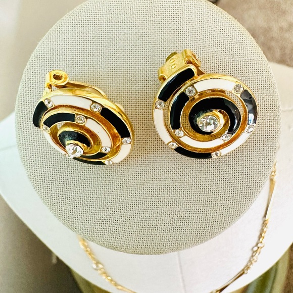 Vintage Rhinestone Earrings & Dainty Crystal Necklace - Picture 10 of 17